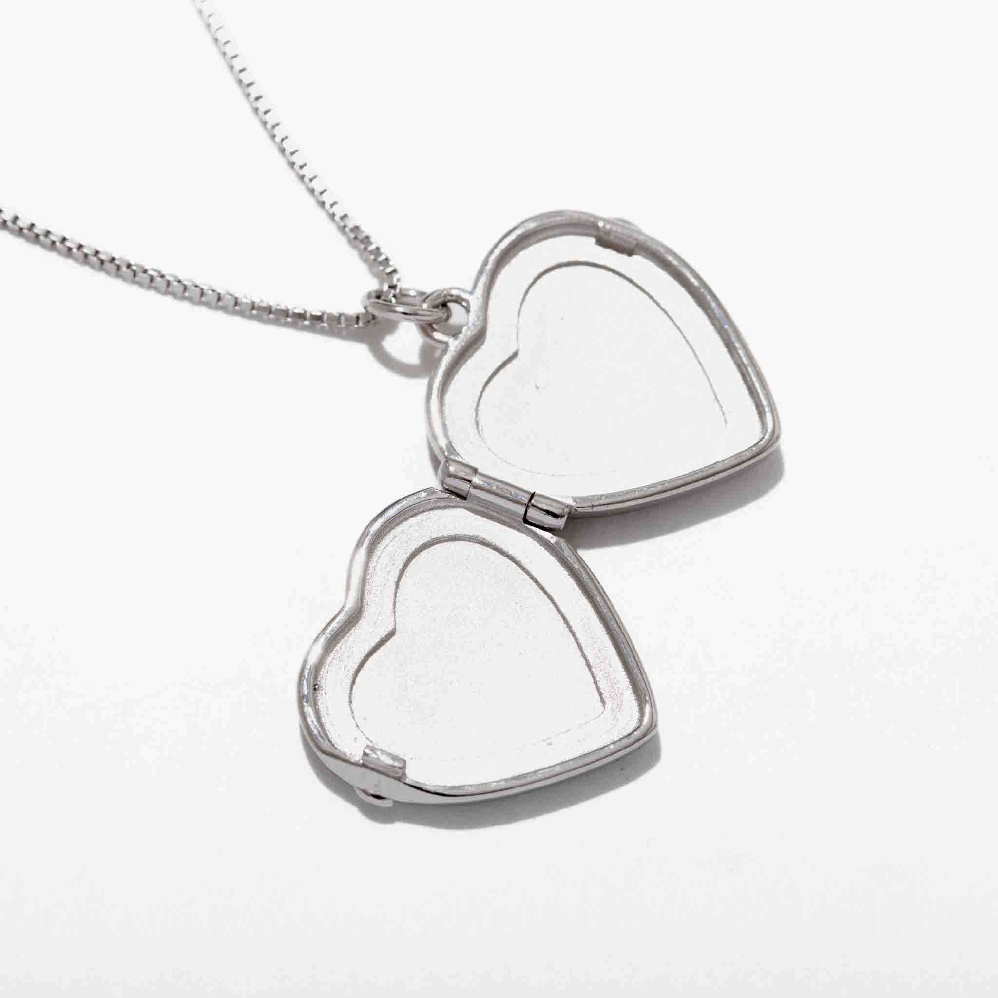 Daphne Heart Locket Necklace for Women - Elegant Silver Pendant with Photo Insert - Perfect Gift for Valentine's Day, Anniversary & Mother's Day | Ideal for Romantic Dates, Weddings & Special Occasions