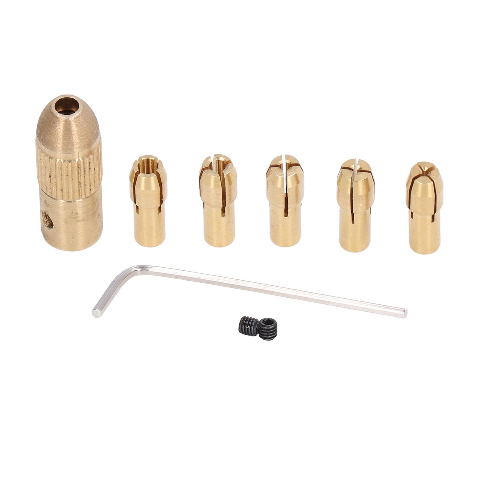 Premium Brass Drill Chuck Set - 0.5-3mm Mini Drill Chuck with 9PCS Collets & Wrench for Small Electric Drills | Perfect for Precision Drilling, Jewelry Making & DIY Craft Projects
