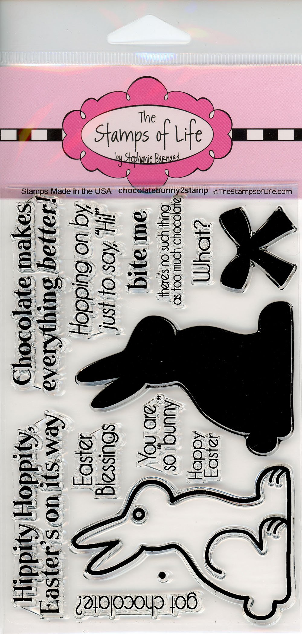 Easter Stamps Set for Card Making, Scrapbooking & DIY Crafts - Easter Bunny & Chocolate Bunny Rubber Stamps by The Stamps of Life - Perfect for Greeting Cards, Invitations, Journals & Easter Decorations