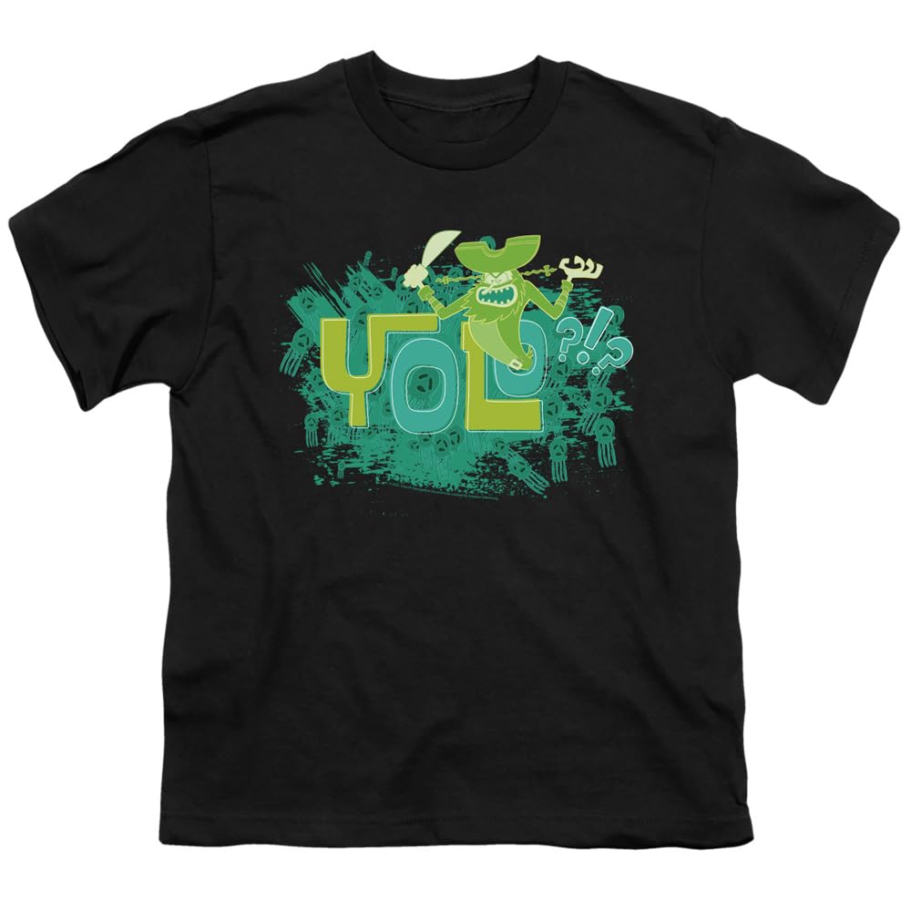 LOGOVISION Spongebob Yolo?!? Unisex Youth T-Shirt - Cartoon Graphic Tee for Kids & Teens - Funny Casual Wear for School, Parties & Everyday Outfits