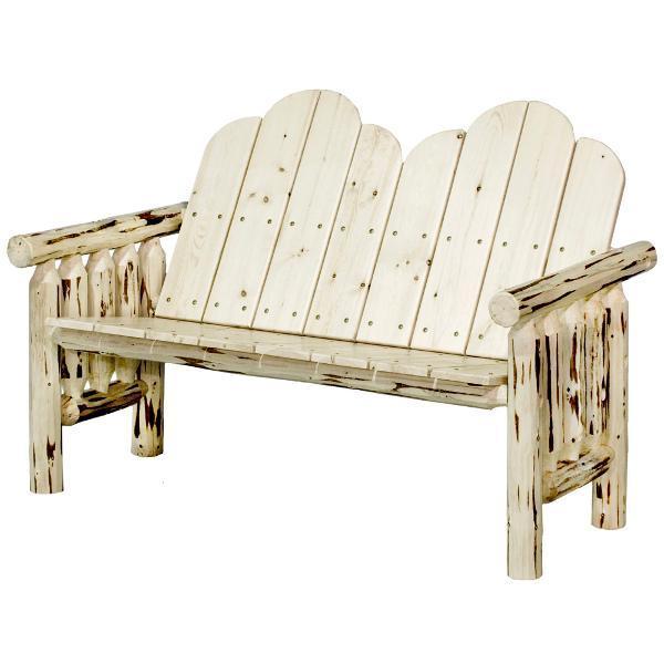 Montana Woodworks Glacier Country Solid Wood Deck Bench - Outdoor Patio Garden Seating for Backyard, Porch, and Poolside Relaxation