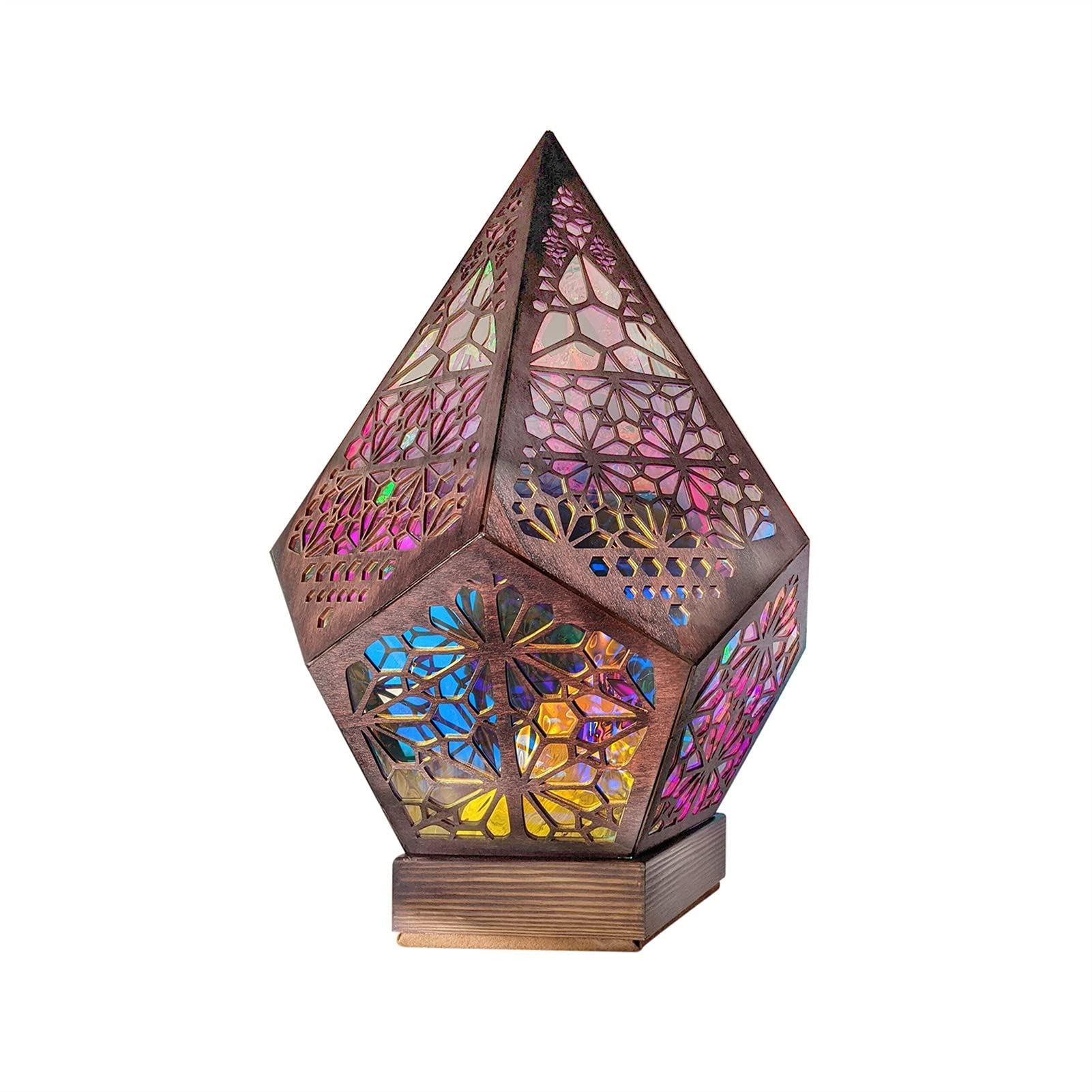 OFQ Halloween Projection Lamp - Polar Star Large Floor Lamp with Colorful 3D Projection & Bohemian Design, LED Diamond Lights for Home Decor (Battery Not Included) - Perfect for Halloween Parties, Bedroom Ambiance, and Boho Living Room Decor