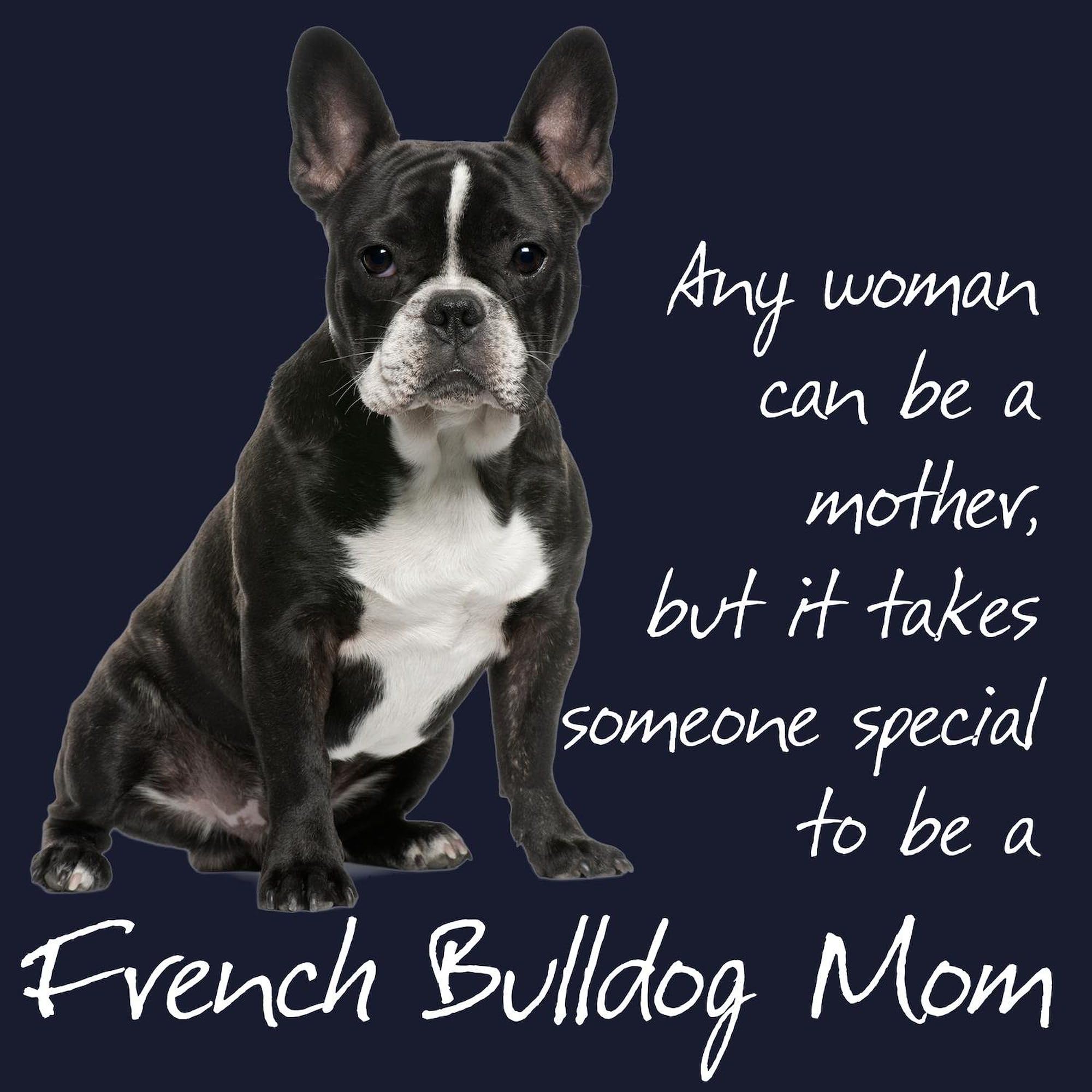 Frenchie Mom Zip Hoodie for Men - Dark Zip-Up Hooded Sweatshirt | French Bulldog Lover Apparel | Perfect for Casual Wear, Dog Walks & Pet Owner Gifts