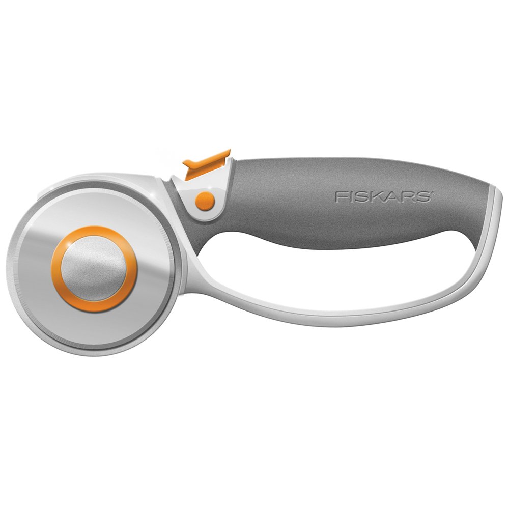 Fiskars 60mm Titanium Rotary Fabric Cutter - Professional Sharp Blade for Quilting, Sewing & Crafting - Perfect for DIY Projects, Scrapbooking & Fabric Cutting
