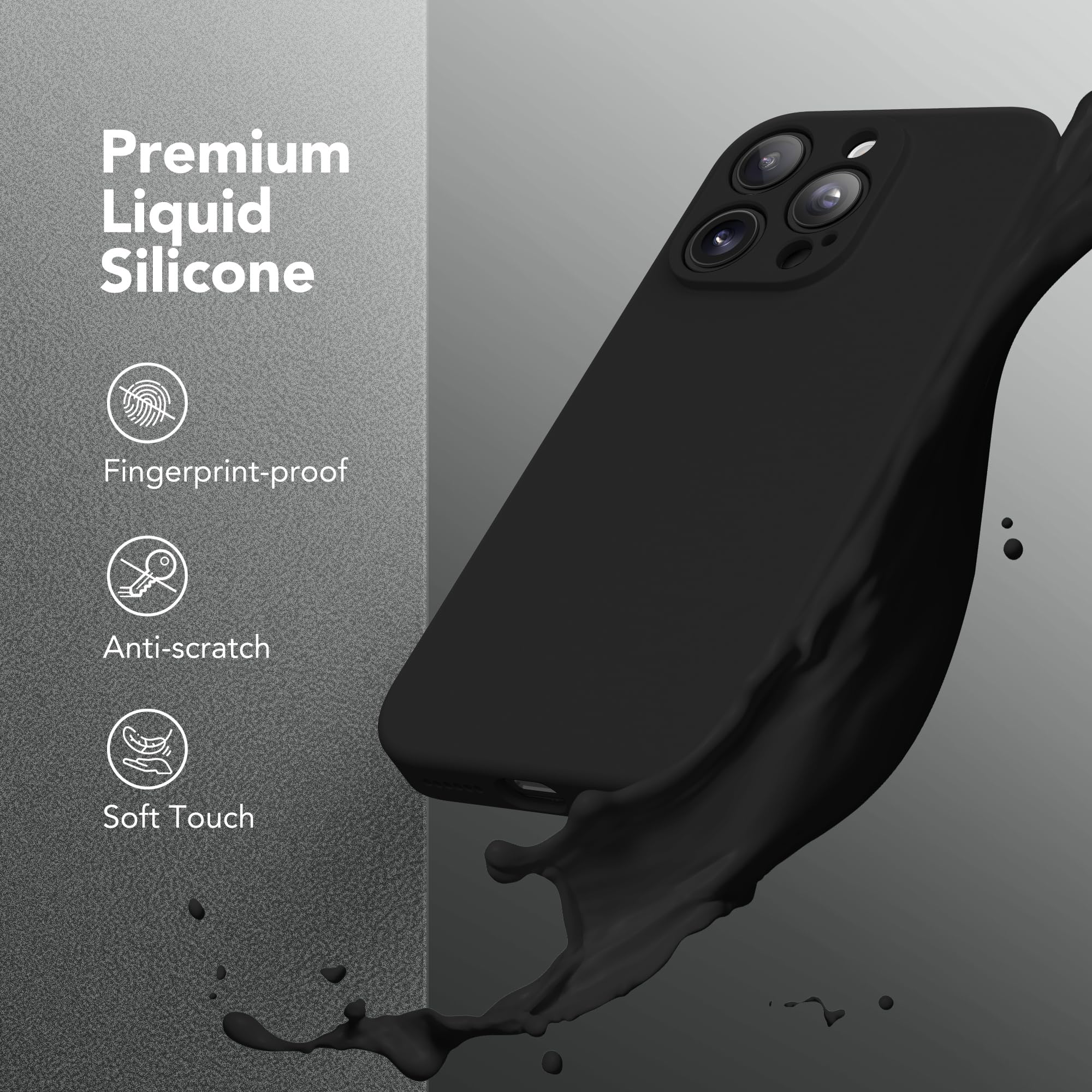 Magnetic Shockproof Silicone Case for iPhone 16 Pro (6.3