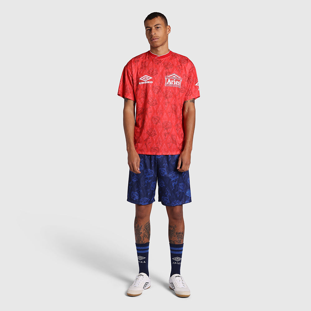 Aries Roses Short Sleeve Football Jersey - Breathable Sports Shirt for Men & Women - Perfect for Soccer Games, Training & Fan Wear