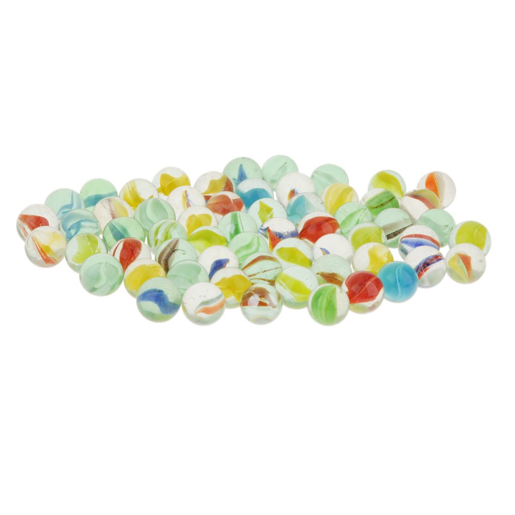 MagiDeal 100-Piece 6mm Assorted Color Glass Marbles for Traditional Kids Games, DIY Crafts, Home Decor & Sensory Play