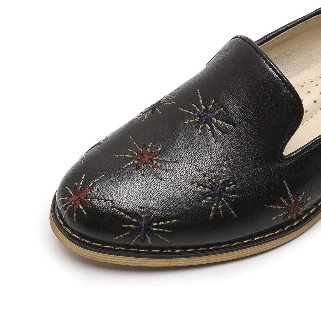 Women's Leather Penny Loafers Slip-On Flats - Comfortable Office Shoes for Professional Women | Perfect for Business Casual, Work & Everyday Wear