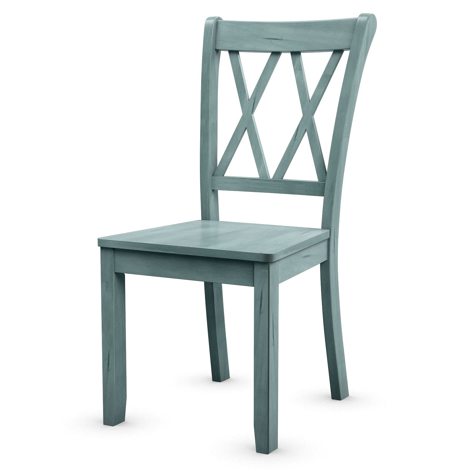 Giantex Set of 4 Solid Rubber Wood Dining Chairs - 400 Lbs Weight Capacity - Farmhouse Style Kitchen & Dining Room Side Chairs for Home, Restaurant & Office Use