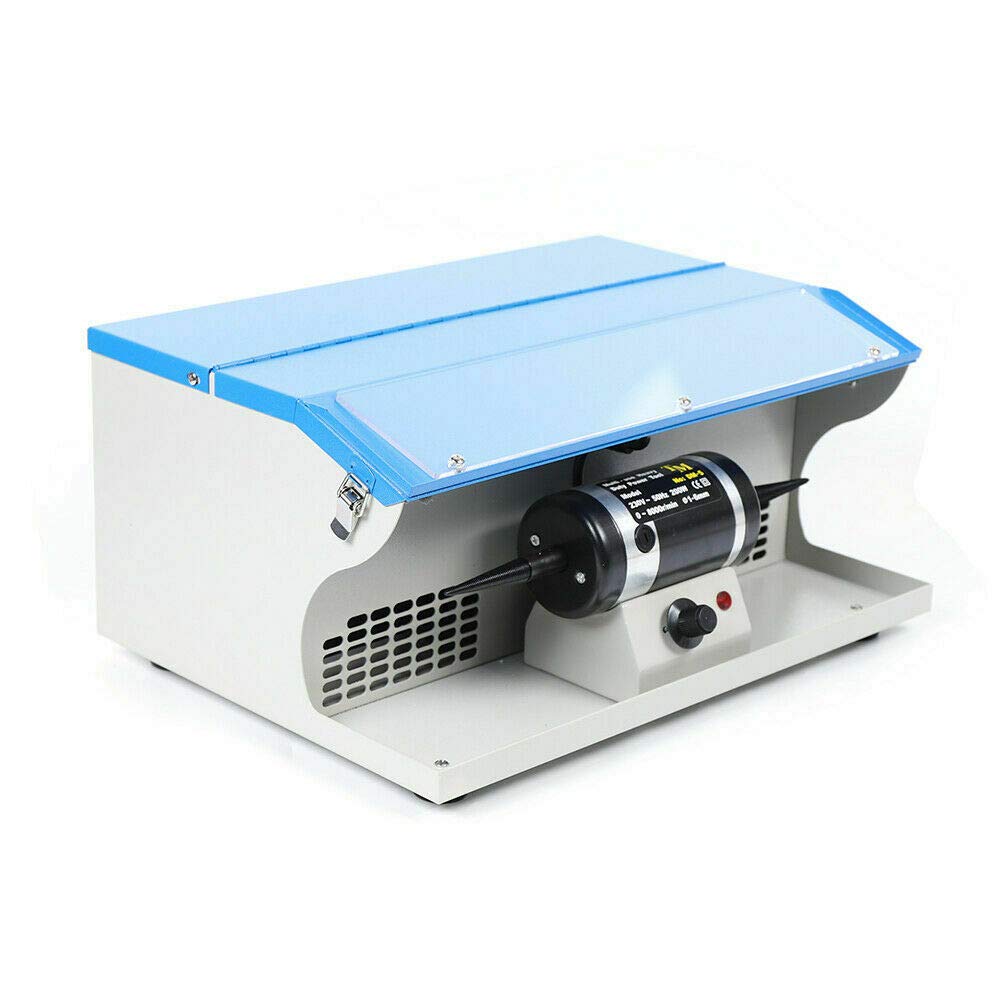 200W Jewelry Polishing Buffing Machine with Dust Collector & LED Light, 110V 0-8000 RPM Multifunctional Bench Grinder for Gemstones, Rocks, Metals - Perfect for Jewelry Making, Lapidary & DIY Craft Projects
