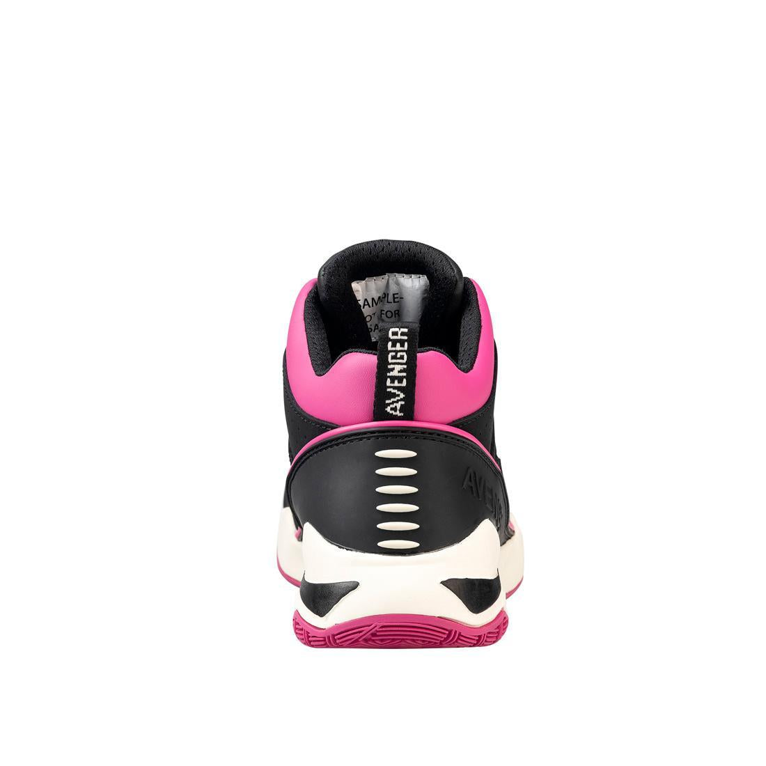 Reaction Women's Aluminum Toe Work Boots - Black & Pink Safety Shoes for Construction, Warehouse & Outdoor Work | Lightweight Steel Toe Boots for Women