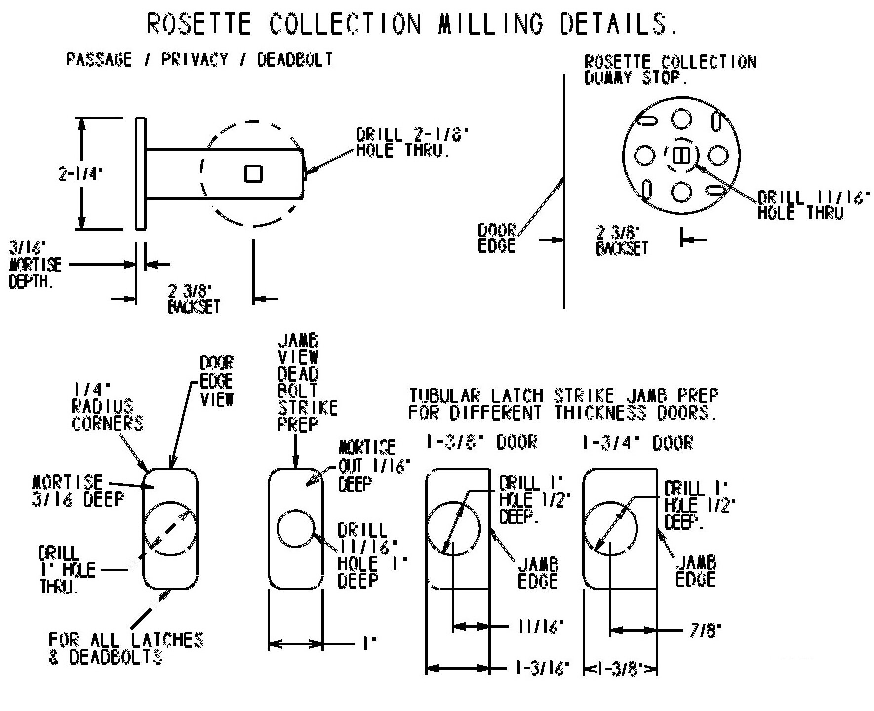 FPL Providence Solid Brass Passage Lever Set for Closet & Hallway Doors - 2-3/8