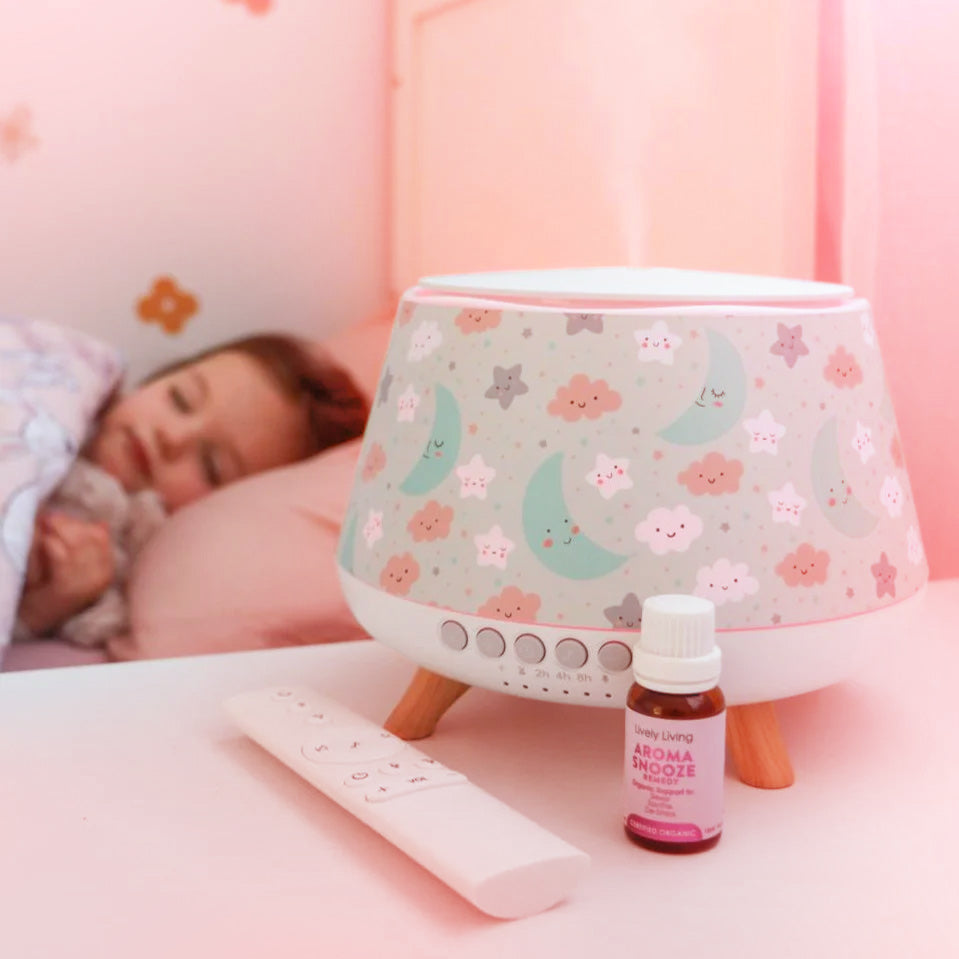 Aroma Snooze Plus 8-in-1 Essential Oil Diffuser & Humidifier Kit with 3 Soft Fabric Covers - Perfect for Bedroom, Office, Yoga Studio & Nursery - Relaxation & Better Sleep