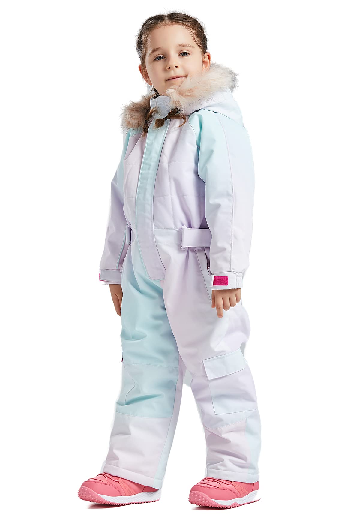 **Waterproof Kids Snowsuit - Boys & Girls Winter One Piece Ski Suit with Colorful Design - Perfect for Snow Play, Skiing & Outdoor Winter Activities**