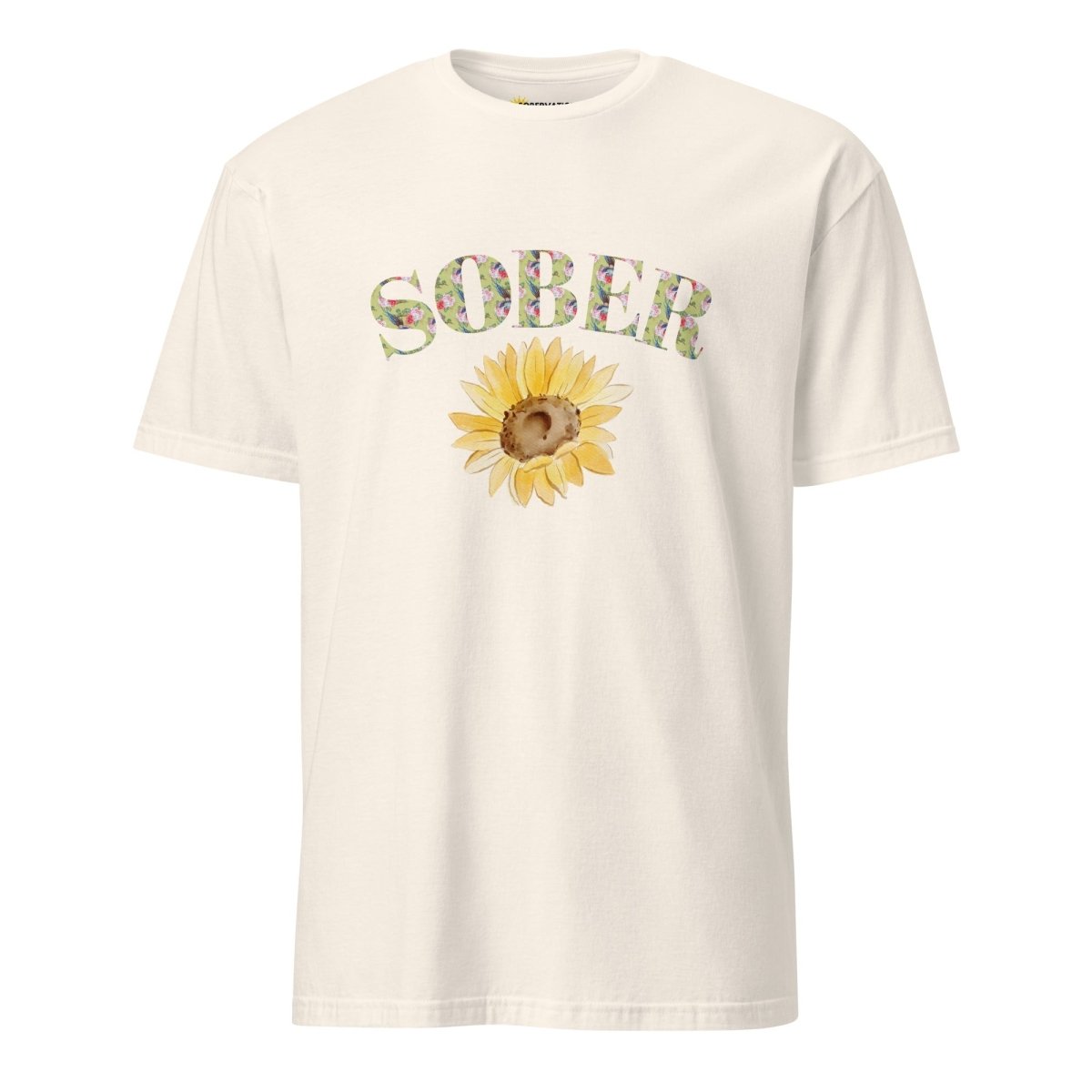 SOBER - Vintage Chinoiserie Sunflower Print Unisex T-Shirt for Men & Women | Casual Wear, Summer Outfits, Street Style Fashion