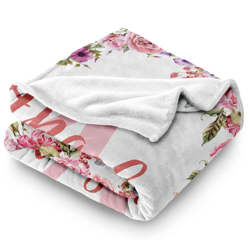 Personalized Yoke Style Baby Blankets for Girls & Boys - Custom Name Swaddle Blanket for Newborns, Toddlers & Kids - Perfect Baby Shower & Birthday Gift - Soft & Cozy for Nursery, Travel & Snuggling