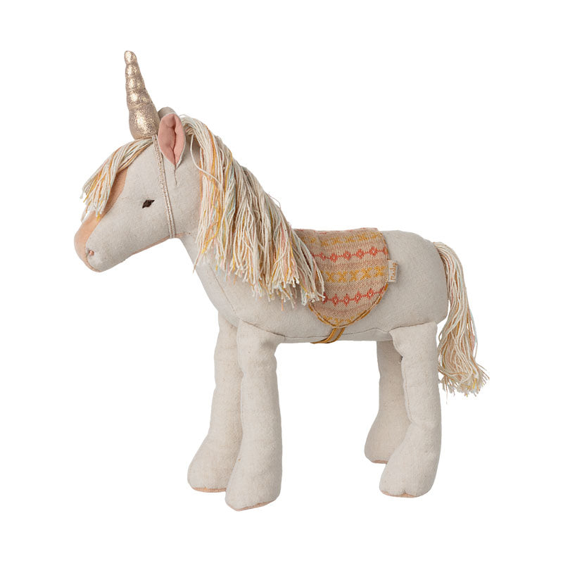 Maileg Medium Unicorn Plush Toy - Soft & Cuddly Stuffed Animal for Kids, Perfect for Bedtime, Playtime & Gift Giving