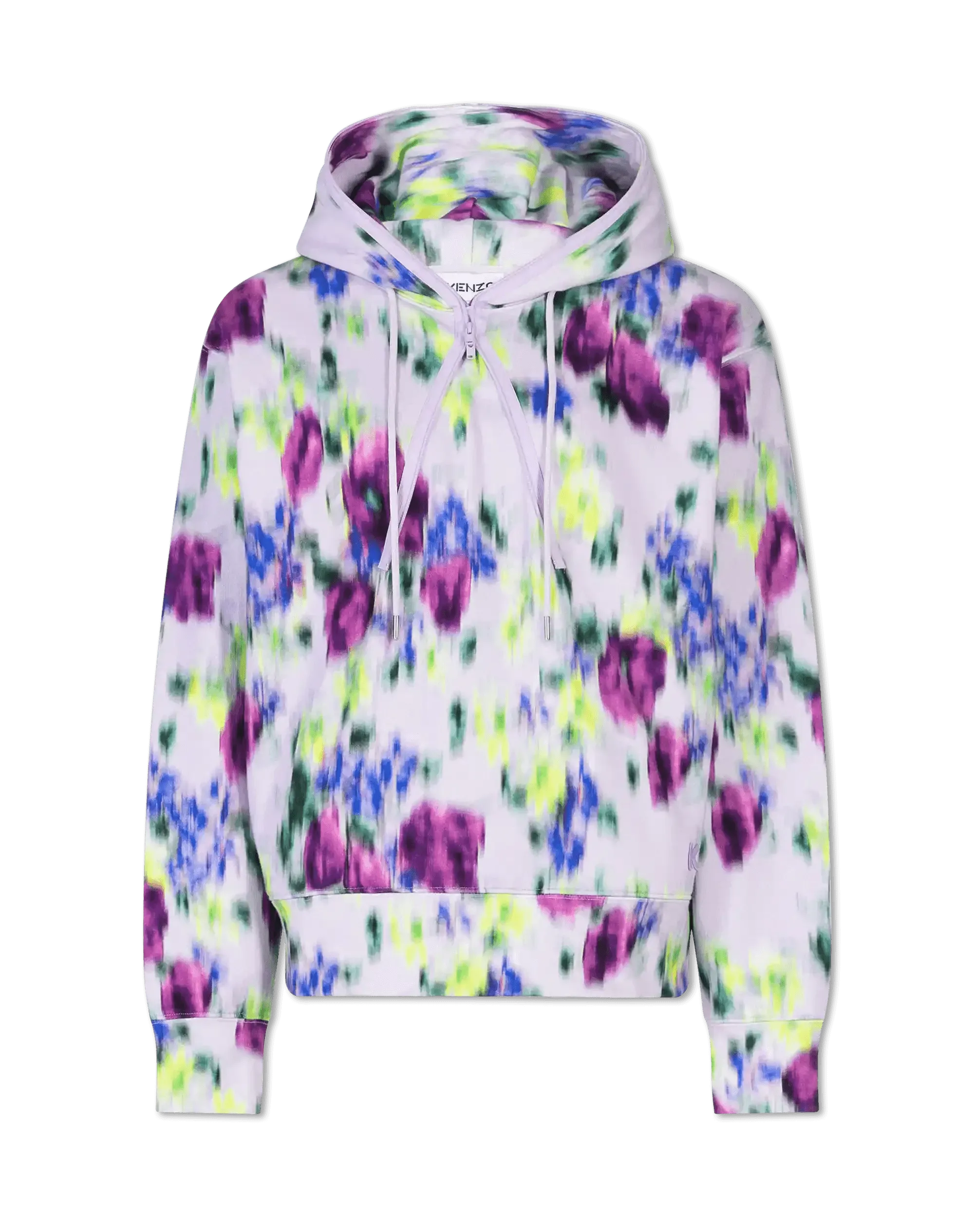 Stylish Blurred Floral Print Hoodie for Women - Trendy Casual Pullover Sweatshirt | Perfect for Streetwear, Fall Fashion & Cozy Outfits
