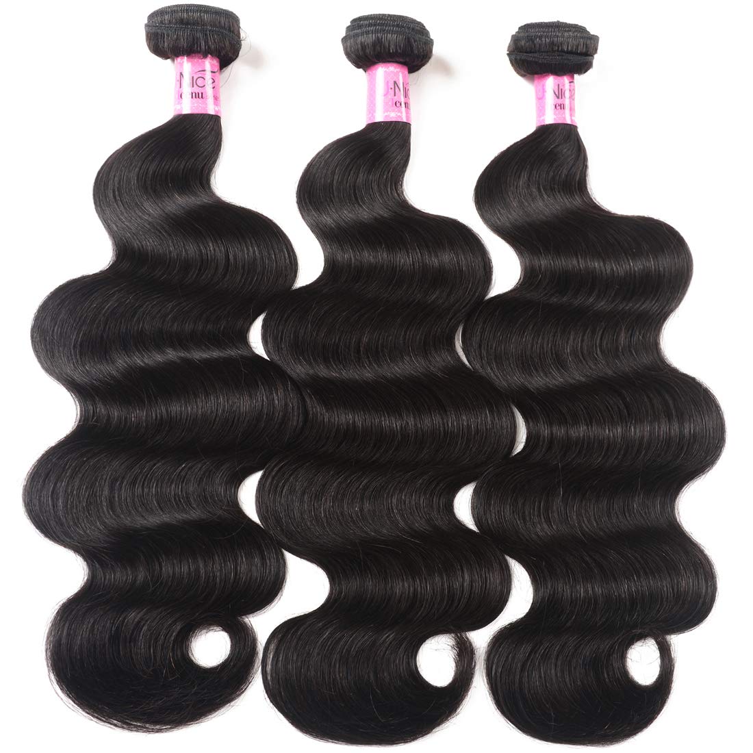 UNice Brazilian Body Wave 100% Virgin Human Hair Weave Extensions - 30 Inch 1 Bundle, Natural Black, Unprocessed, Can Be Dyed & Bleached - Perfect for Daily Styling, Special Occasions & Salon Use