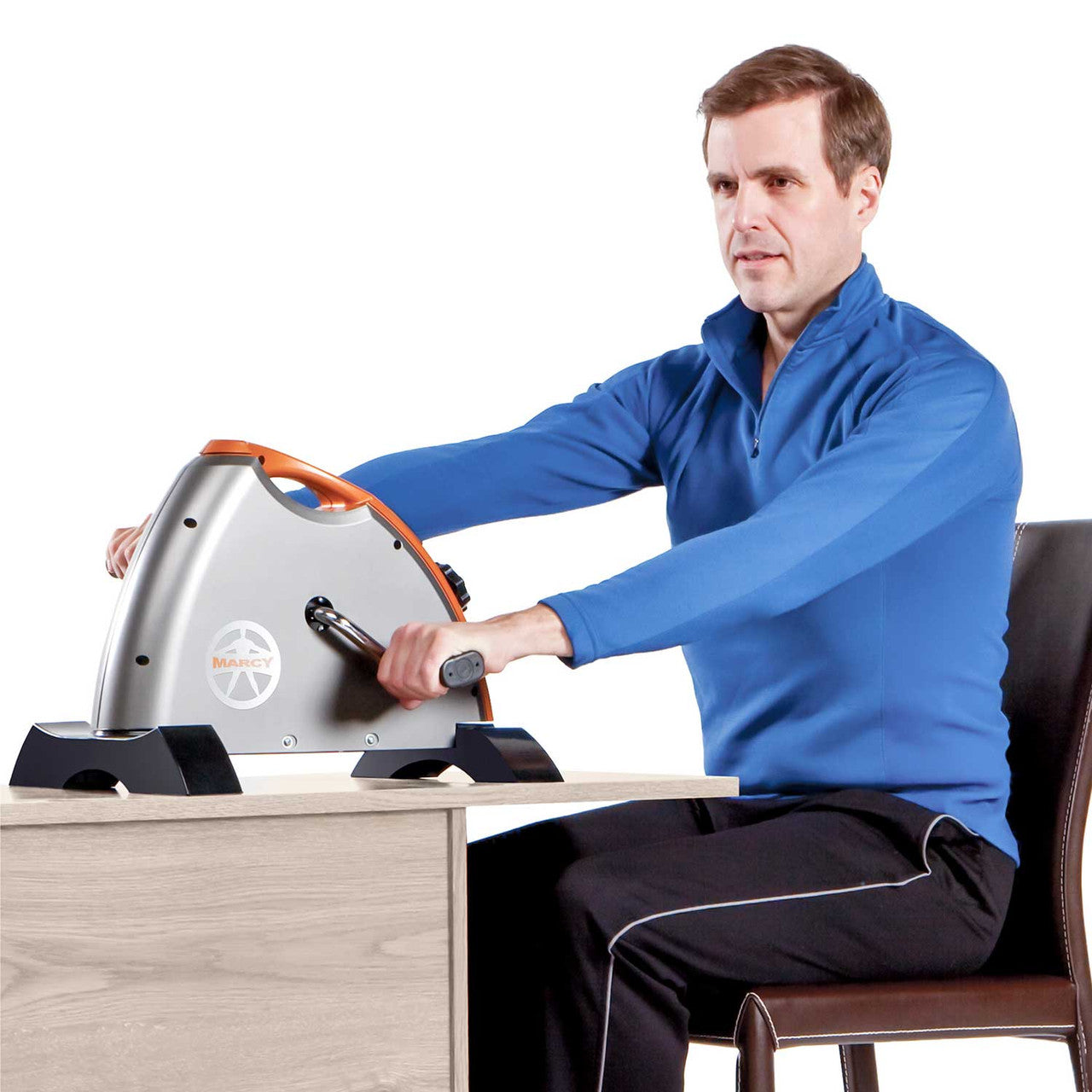 Marcy NS 909 Mini Exercise Bike - Portable Under Desk Pedal Exerciser for Home & Office Workouts - Improve Cardio & Leg Strength While Sitting