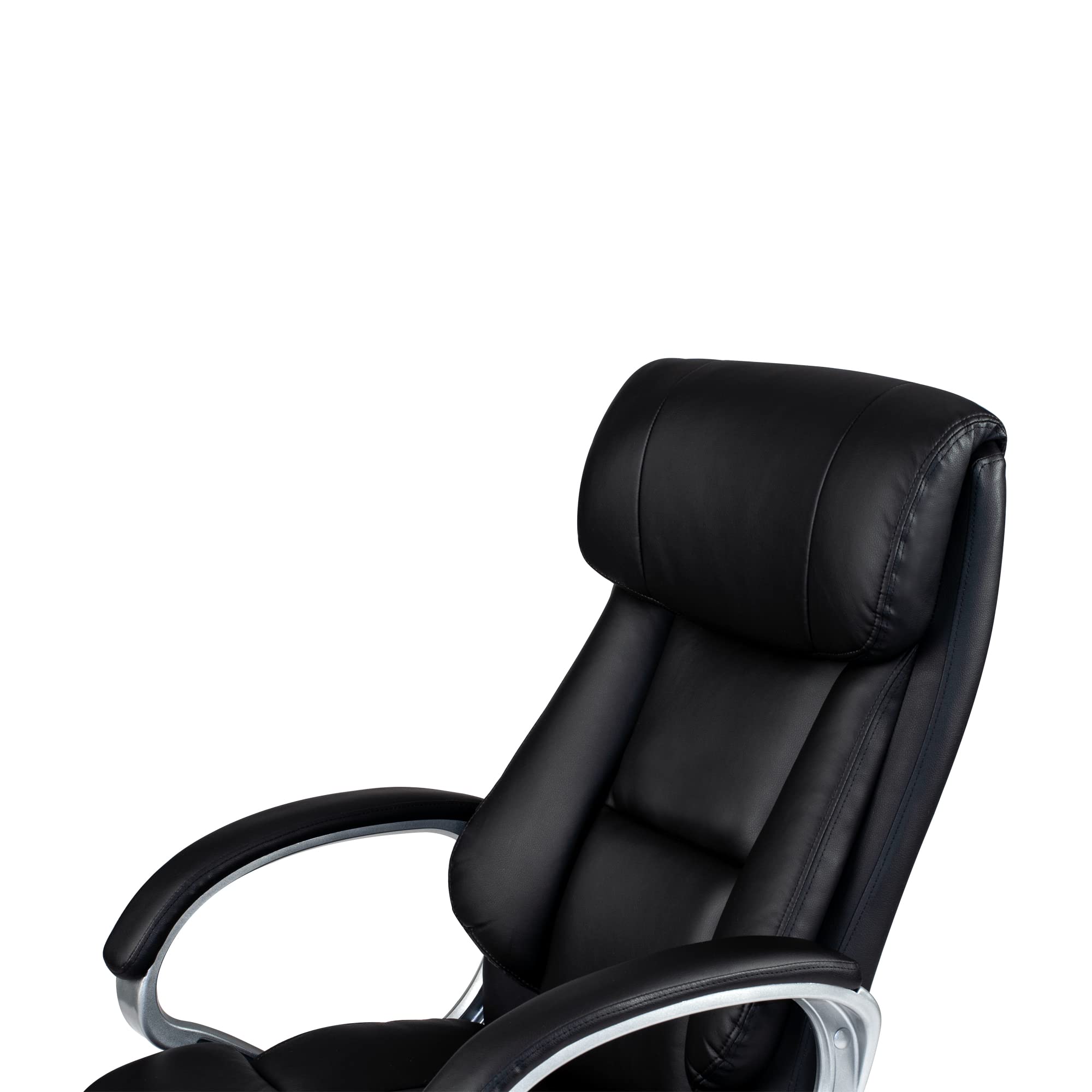 Poundex Black Ultra Comfort Office Chair - Ergonomic Adjustable Swivel Task Chair for Home & Office Workspace