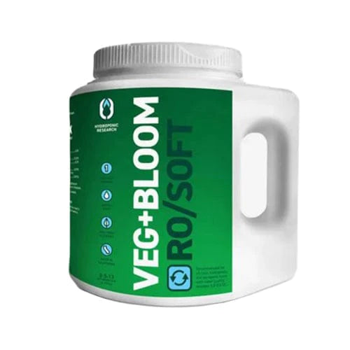 Veg + Bloom RO / Soft Base Hydroponic Nutrient Solution for Indoor Plants - Perfect for Hydroponics, Aquaponics, and Indoor Gardening