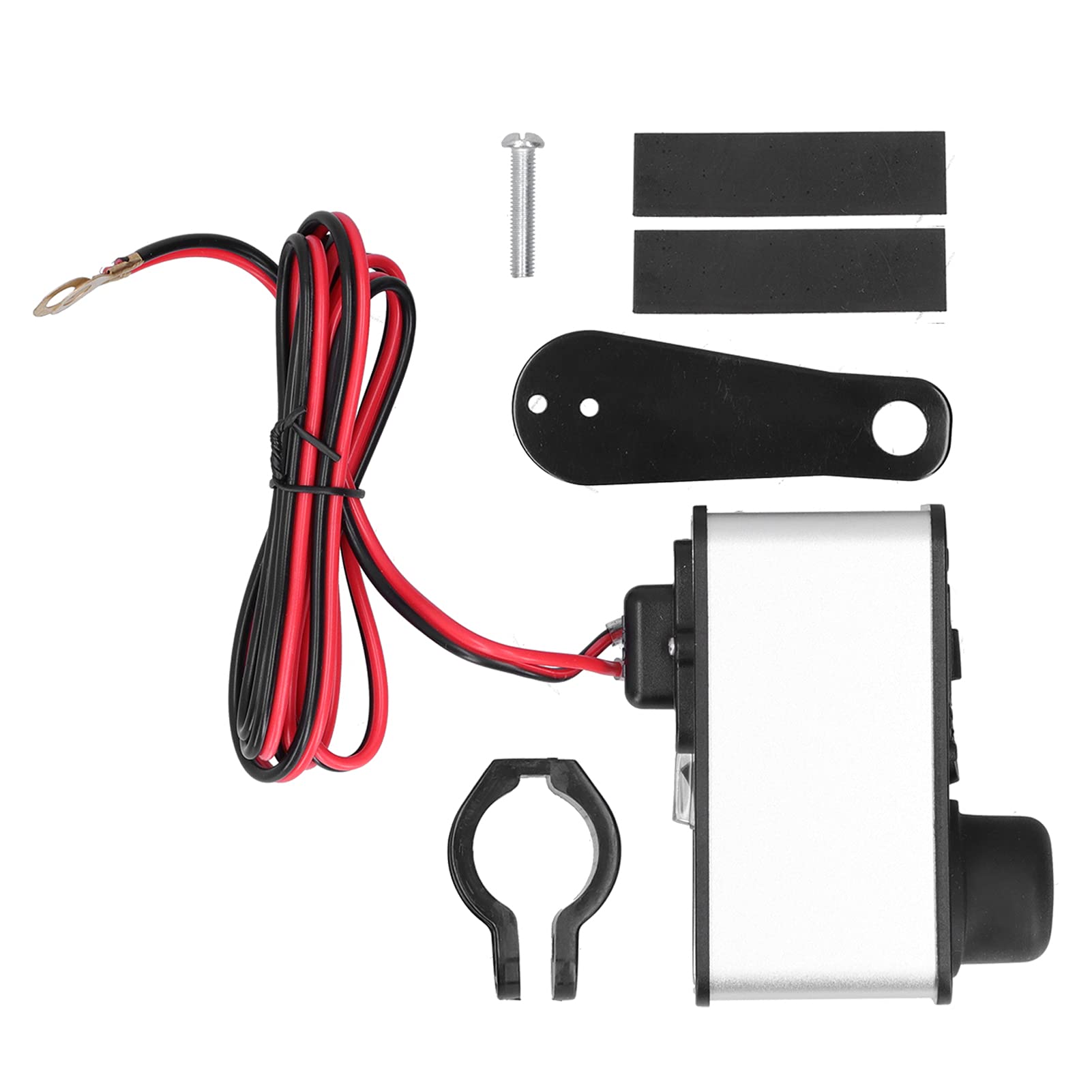 12V Motorcycle Cigarette Lighter Socket with Dual USB Charger (5V 3.0A, QC 3.0 Fast Charging) - Waterproof & Dustproof Power Outlet for Motorbike, ATV, Scooter - Perfect for Road Trips & Outdoor Adventures