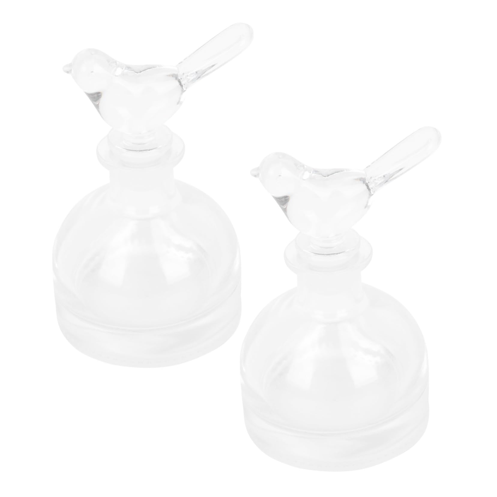 FRCOLOR 2-Pack Vintage Glass Perfume Bottles - Empty Decorative Perfume Bottles for DIY, Home Decor, Photography Props & Essential Oil Diffuser - Elegant Glass Craft Bottles for Wedding Centerpieces, Bathroom Display & Aromatherapy