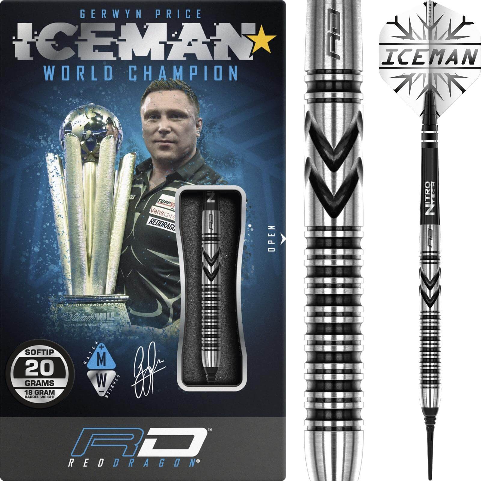Gerwyn Price Thunderbolt Darts - 90% Tungsten Soft Tip Darts 20g for Professional & Casual Play - Perfect for Bars, Tournaments & Home Practice