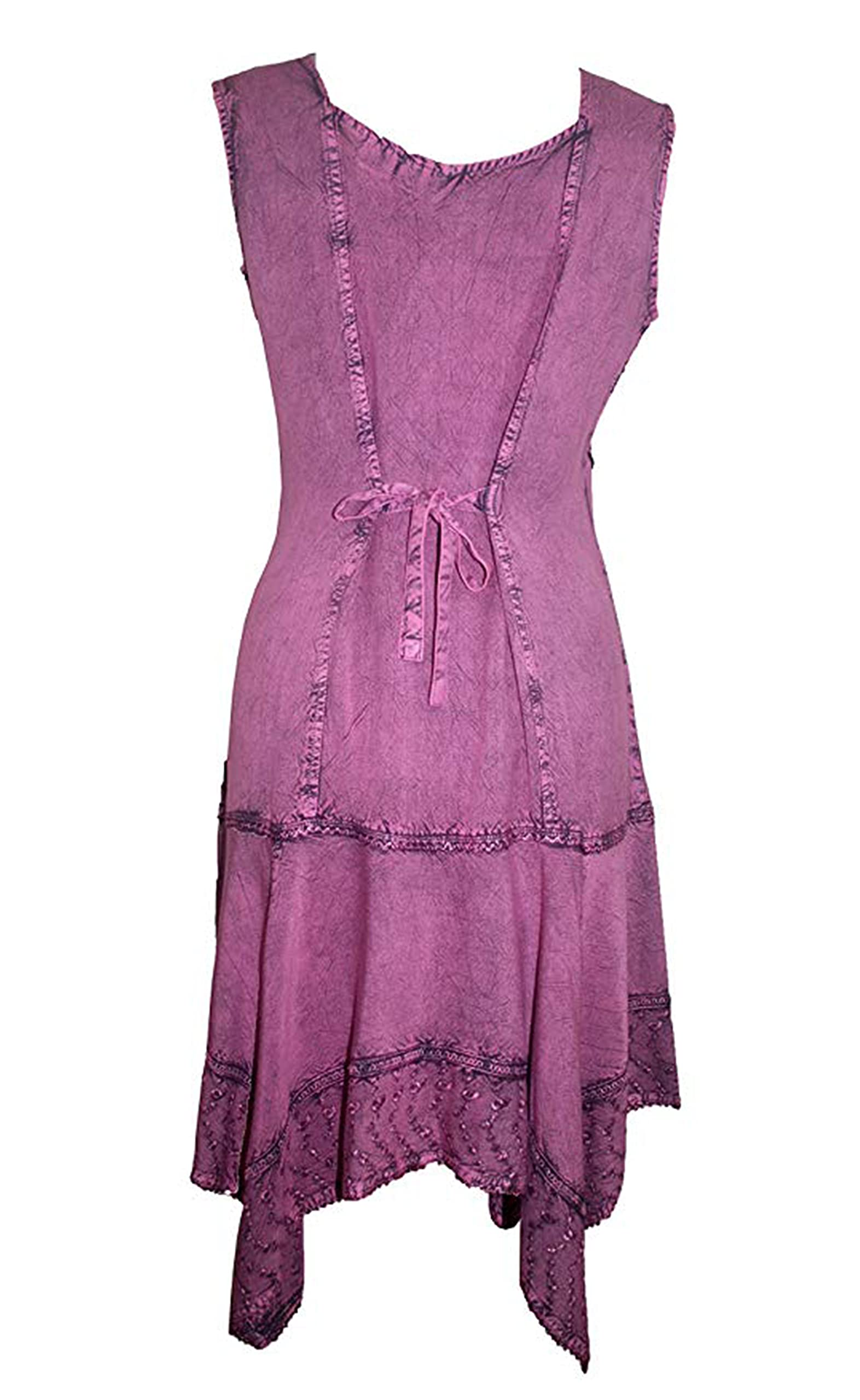 Agan Traders 2025 Spring Women's Asymmetrical Hem Sleeveless Formal Maxi Dress - Bohemian Peasant Embroidered Long Dress for Weddings, Parties & Special Occasions