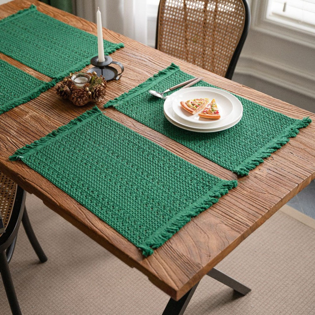 Elegant Shania Green Table Runner - Premium Fabric Dining Decor for Weddings, Parties & Holiday Celebrations