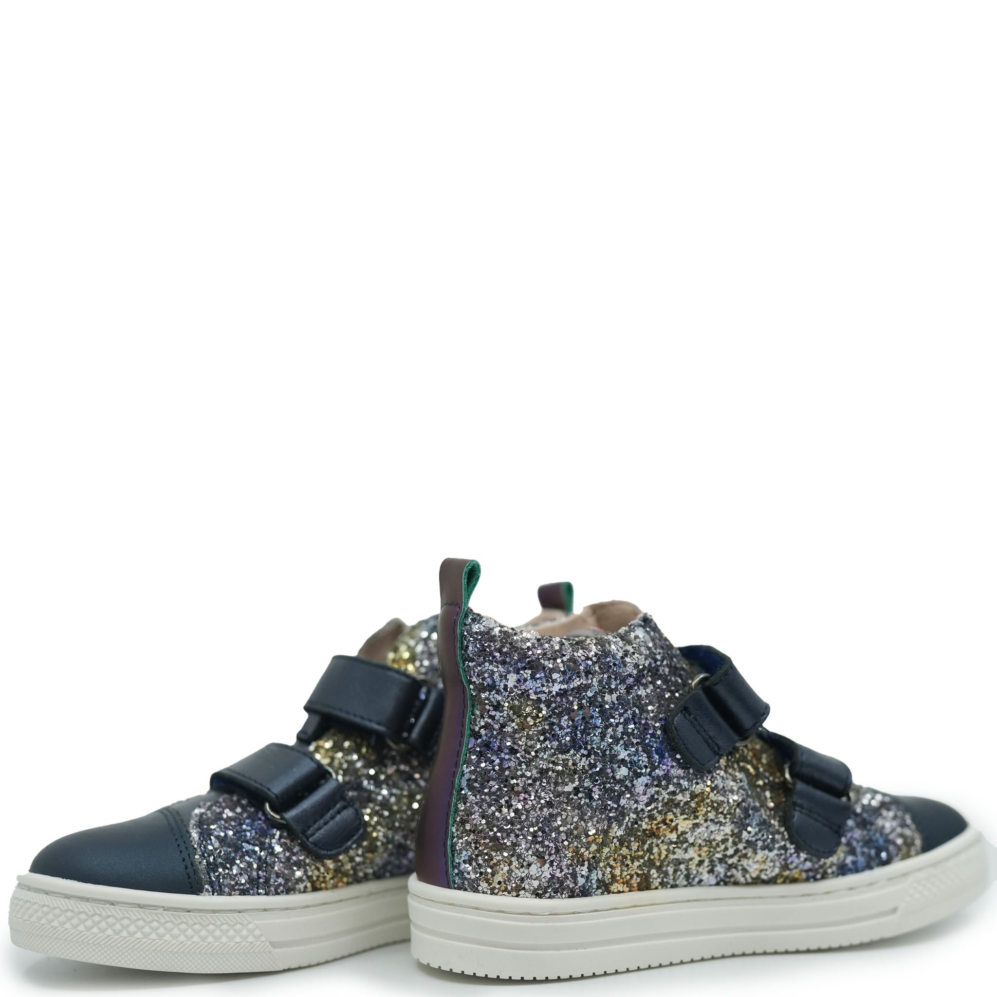 Acebos Marino Glitter Velcro Sneakers for Women - Comfortable Lightweight Slip-On Shoes for Walking, Running, and Casual Wear - Perfect for School, Work, and Everyday Fashion