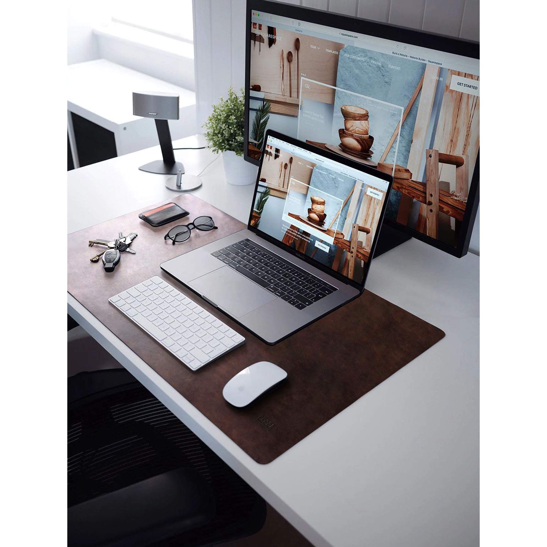 Premium Large Desk Pad Protector - High-End Top Grain Leather Gaming Mouse Pad & Office Desk Mat - Waterproof Keyboard Pad for Laptop, PC - Perfect for Home Office, Gaming Setup & Workspace