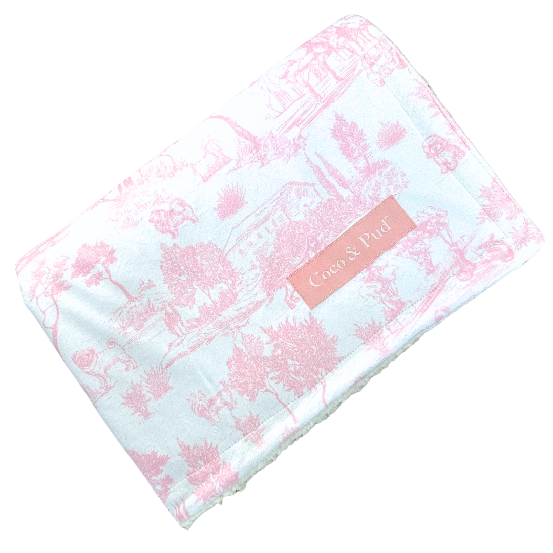 Pink Dog Blanket for Pets - Soft & Cozy Pet Bed Cover - Perfect for Small, Medium & Large Dogs - Ideal for Beds, Couches & Travel Use