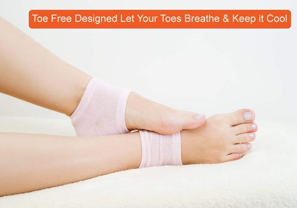 CLOMANA® Unisex One Size Fits All Cotton Heel Socks - Non-Slip, Breathable & Comfortable for Indoor, Outdoor, Yoga, and Home Use
