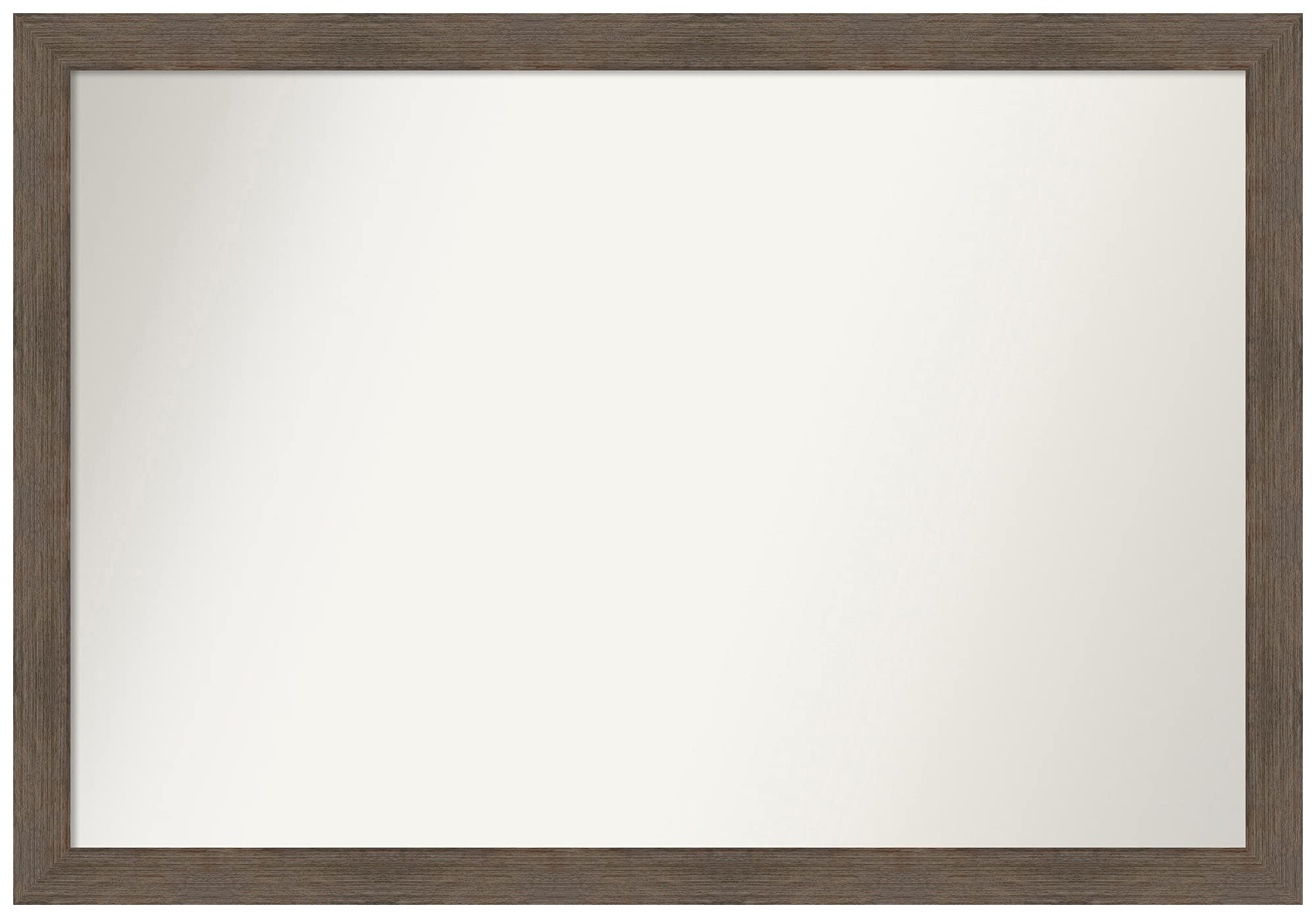Amanti Art Custom Wall Mirror 27x39 Inches - Hardwood Mocha Narrow Frame, Non-Beveled Edge - Bathroom, Bedroom, Living Room Decor - Available in Various Sizes (Brown)