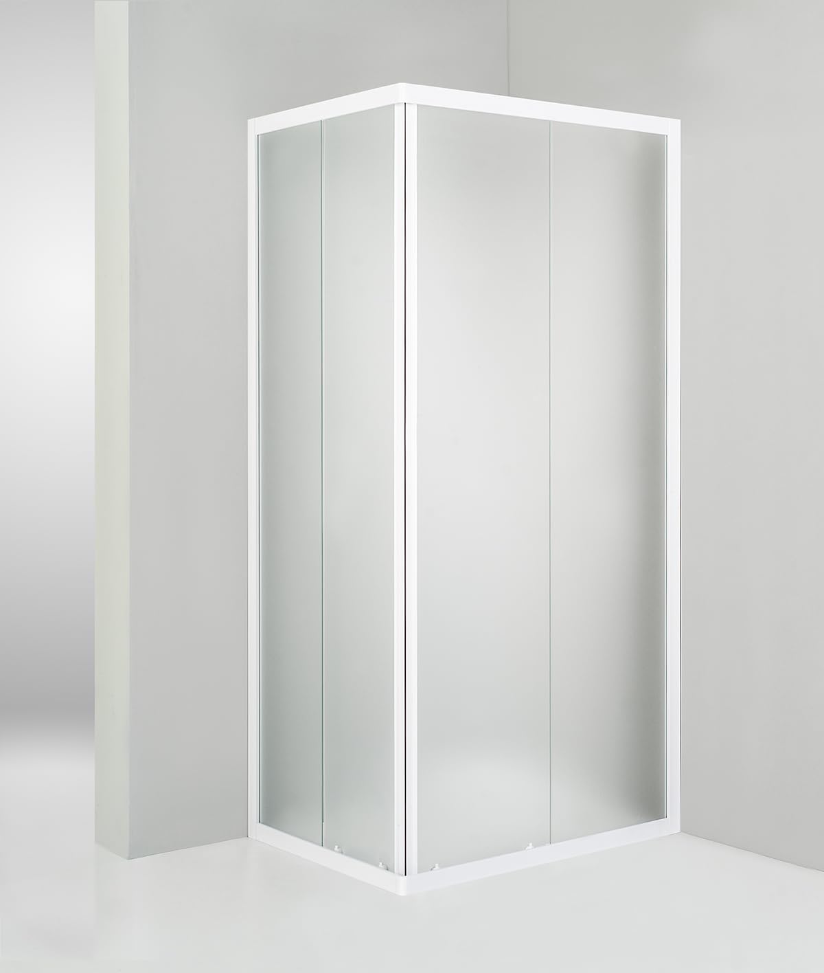 Sliding Shower Door Corner 85x95 cm - Matte White Hydra Box - Perfect for Small Bathrooms & Modern Home Decor