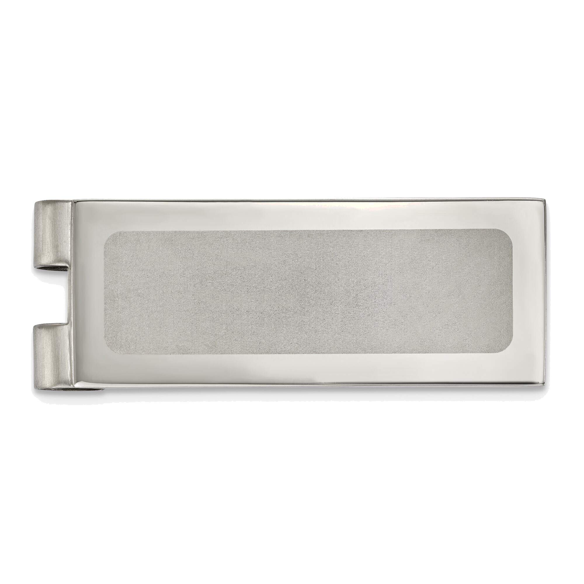 Bonyak Stainless Steel Money Clip - Polished Laser Cut Design, Size 11 - Perfect for Cash, Credit Cards & Gift Cards | Elegant Men's Wallet Alternative for Everyday Carry & Gifts