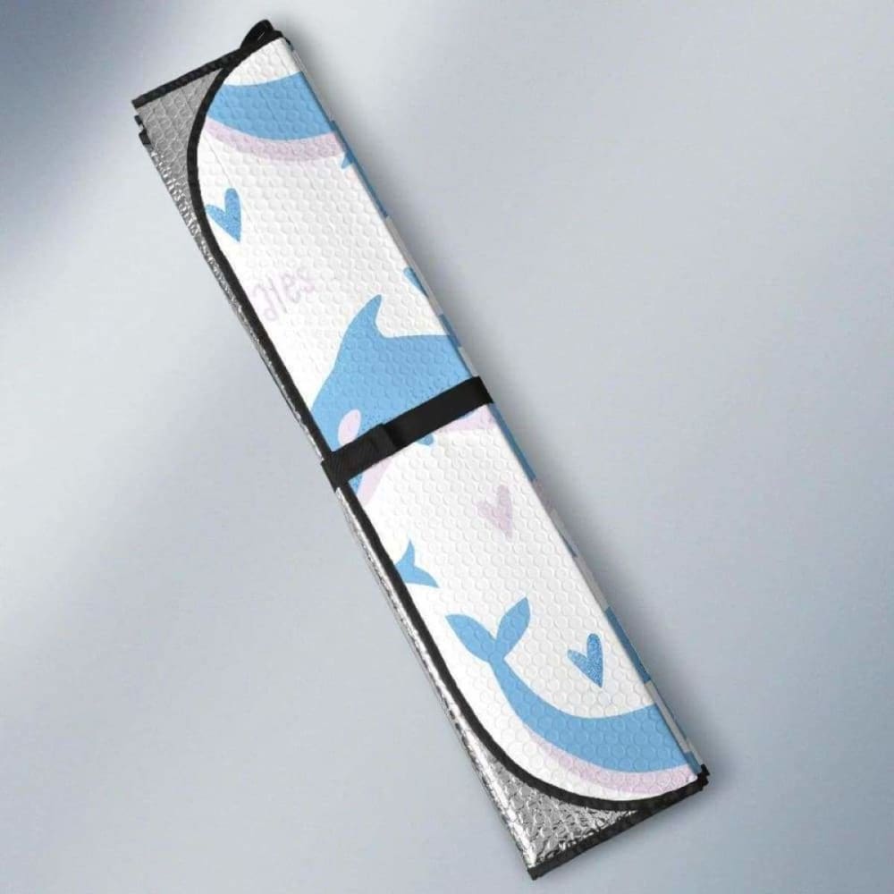 Blue Whale Car Sun Shade - UV Protection Window Shade for Vehicles - Perfect for Summer Driving & Baby Protection
