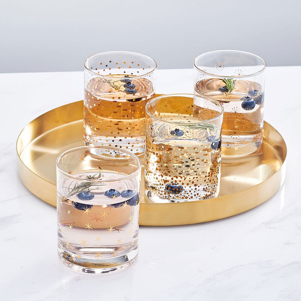 Premium Set of 4 Double Old Fashioned Whiskey Glasses - Heavy Base Crystal Clear Drinking Glasses for Bourbon, Scotch & Cocktails - Perfect for Home Bar, Gifts & Entertaining