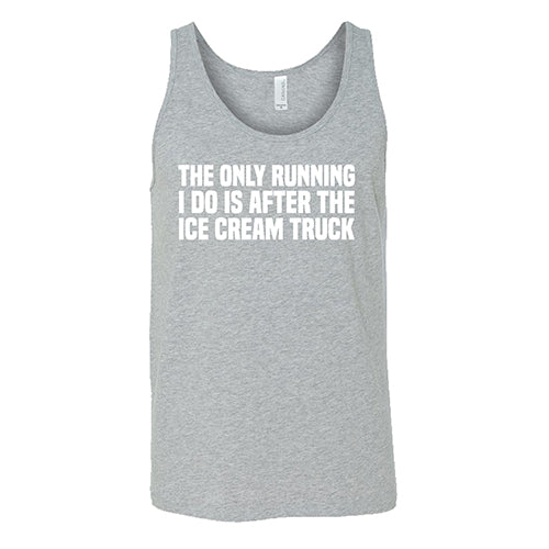 Funny Ice Cream Truck Running T-Shirt - Unisex Graphic Tee for Summer Jokes & Casual Wear