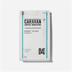 Organic Caravan Coffee Market Ground 200g - Premium Fair Trade Coffee for Home, Office & Camping Use