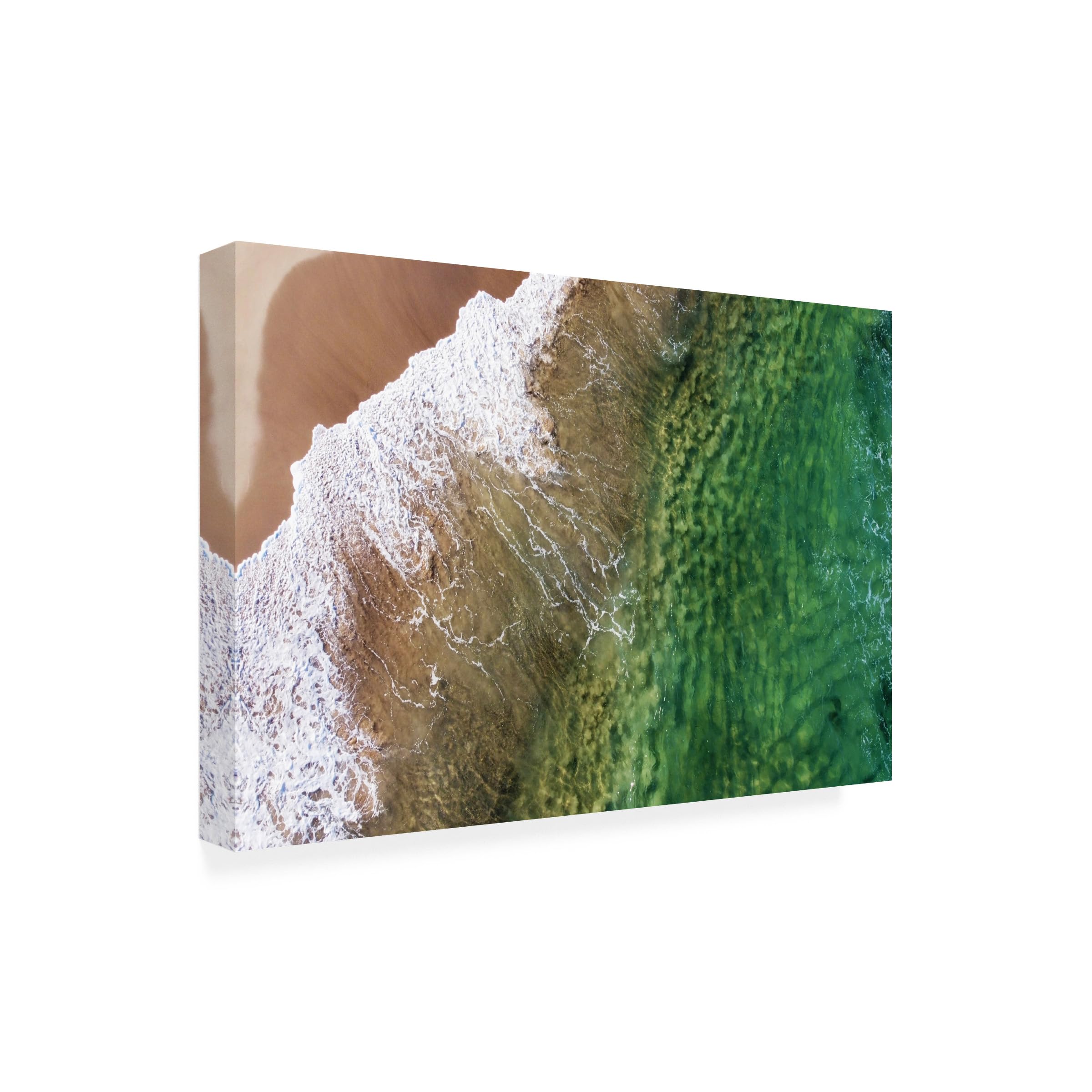 Trademark Fine Art 'Art of Waves' Canvas Wall Art by Beata Czyzowska - Ocean Wave Painting for Coastal Home Decor, Beach House Living Room & Bedroom Wall Decor