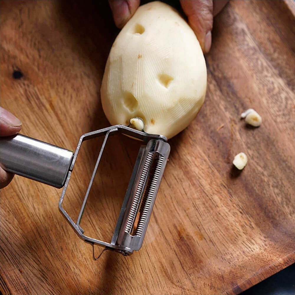 Premium Emilio Stainless Steel Vegetable Peeler - Ergonomic Kitchen Tool for Peeling Potatoes, Carrots & Fruits - Dishwasher Safe & Rust Resistant for Easy Cleaning