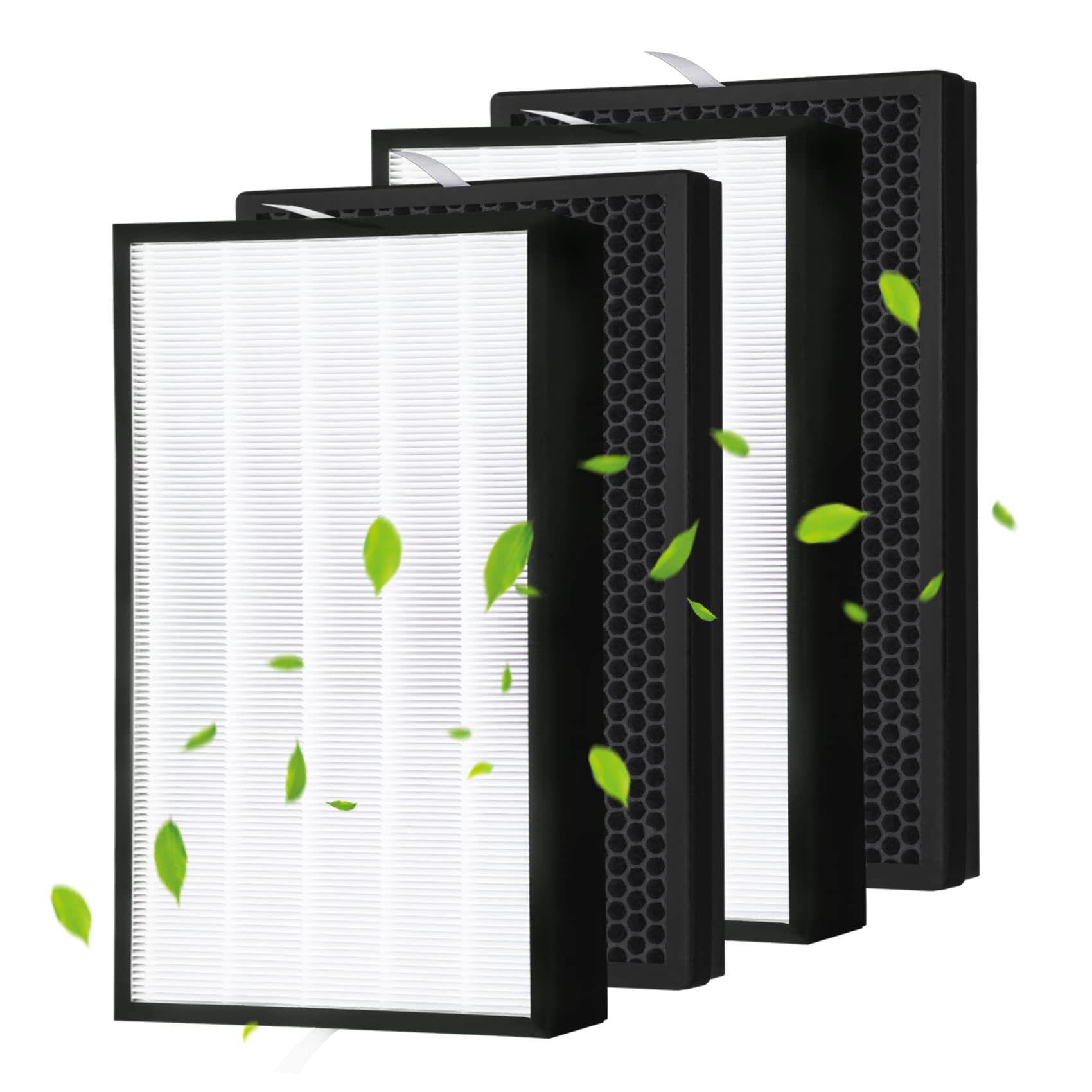 2 Sets of AD5000 Replacement Filters - Compatible with Air-Dr AD5000 Air Purifier, Includes 2 HEPA & 2 Activated Carbon Filters for Cleaner Air at Home or Office