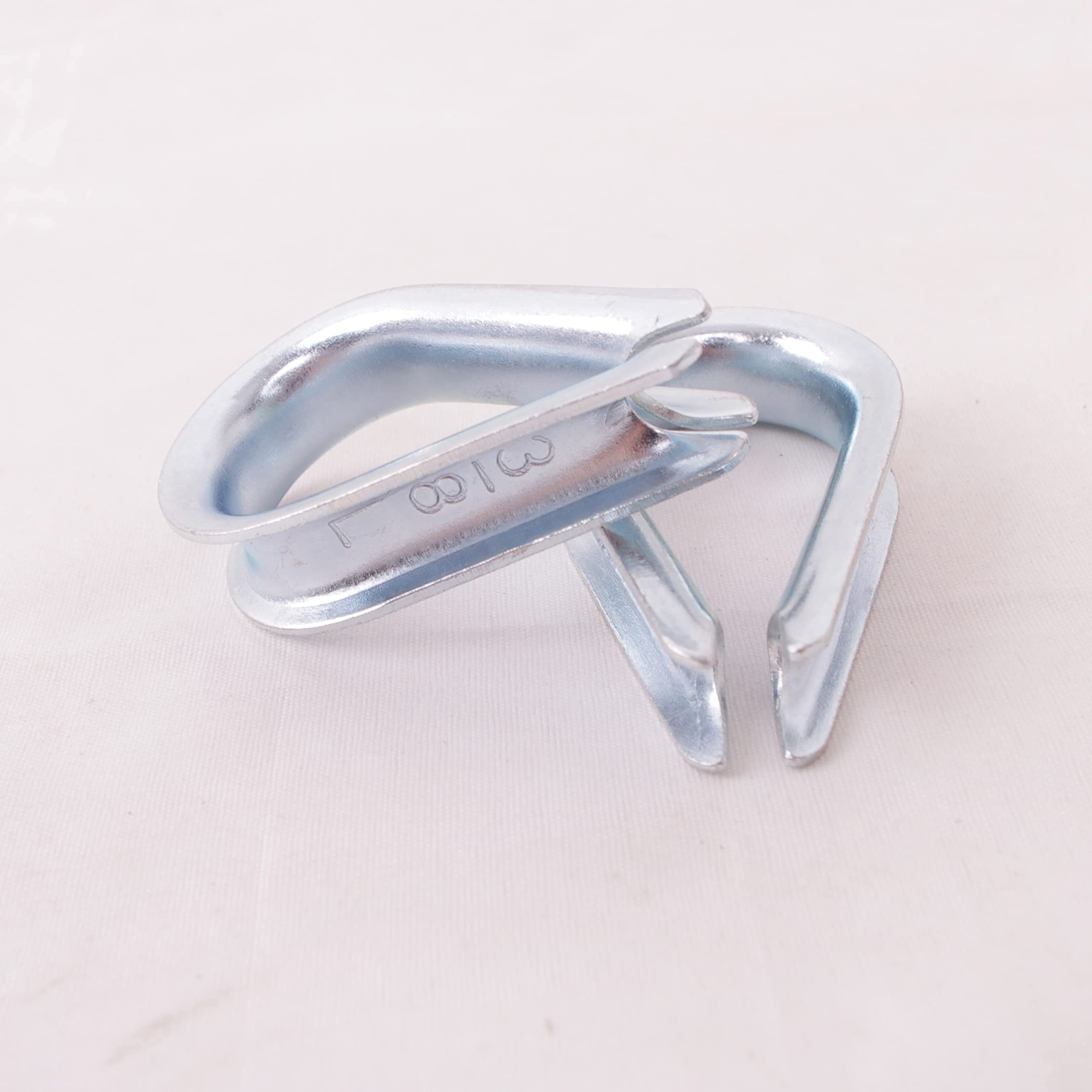 3/8 Inch Carbon Steel Wire Rope Thimble (25PCS) - Heavy Duty Cable Protection for Marine, Rigging & Construction Use