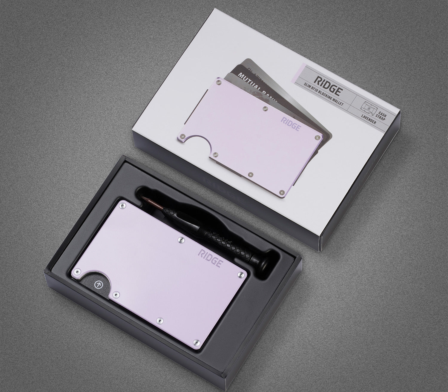 Ridge Wallet - Slim Minimalist RFID Blocking Front Pocket Wallet for Men & Women - Lavender | Perfect for Everyday Carry, Travel & Gifting