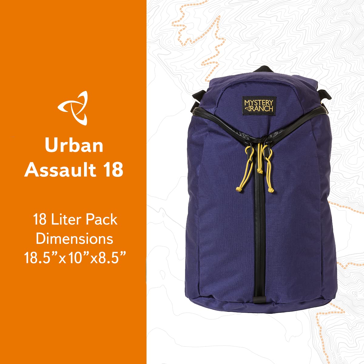 Mystery Ranch Urban Assault 18L Backpack - Durable Military-Inspired Daypack for Hiking, Commuting & Travel | Grape Color | Compact 18L Capacity