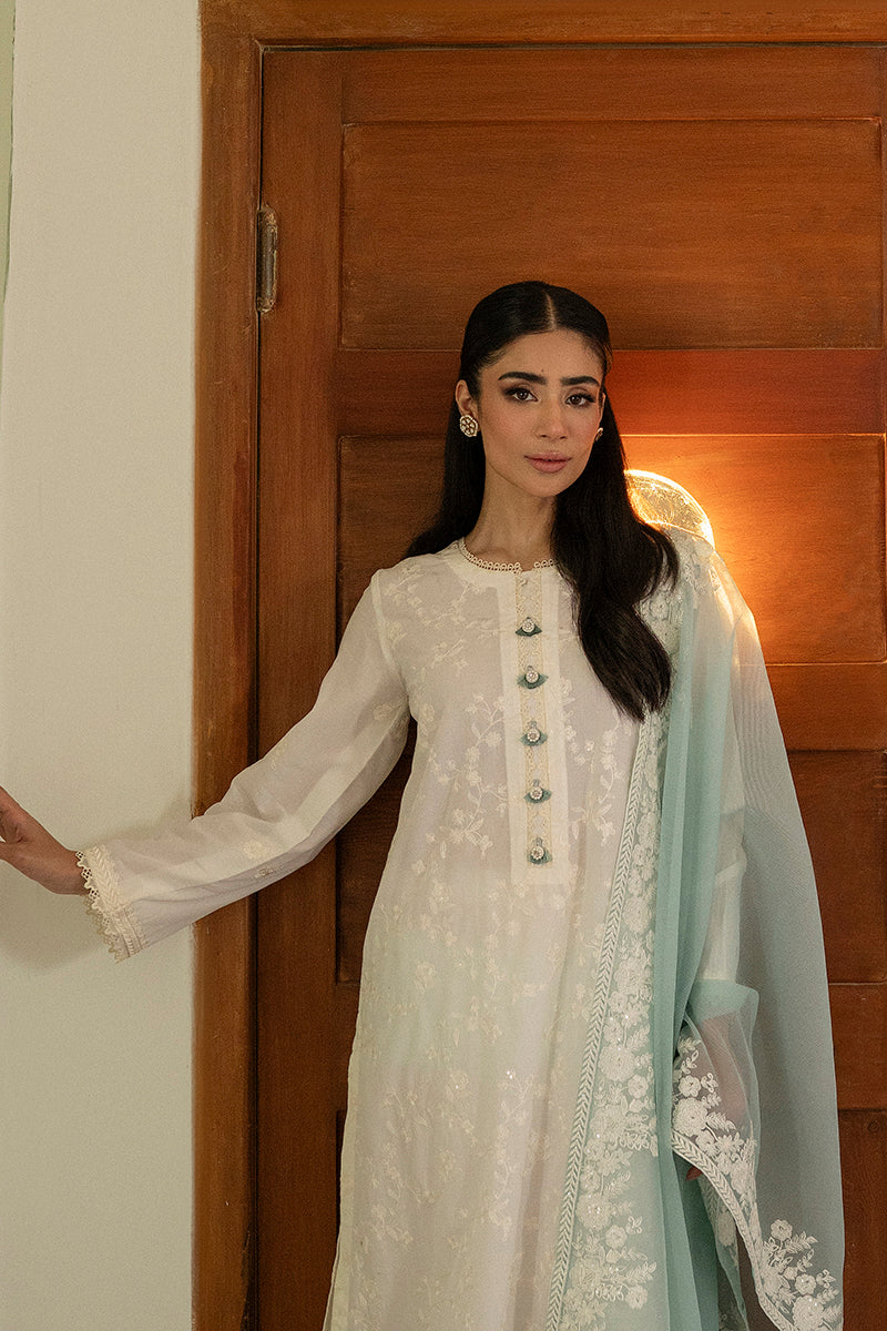 IVORY ORCHID 3-Piece Embroidered Suit Set for Women - Elegant Traditional Outfit for Weddings, Parties & Special Occasions