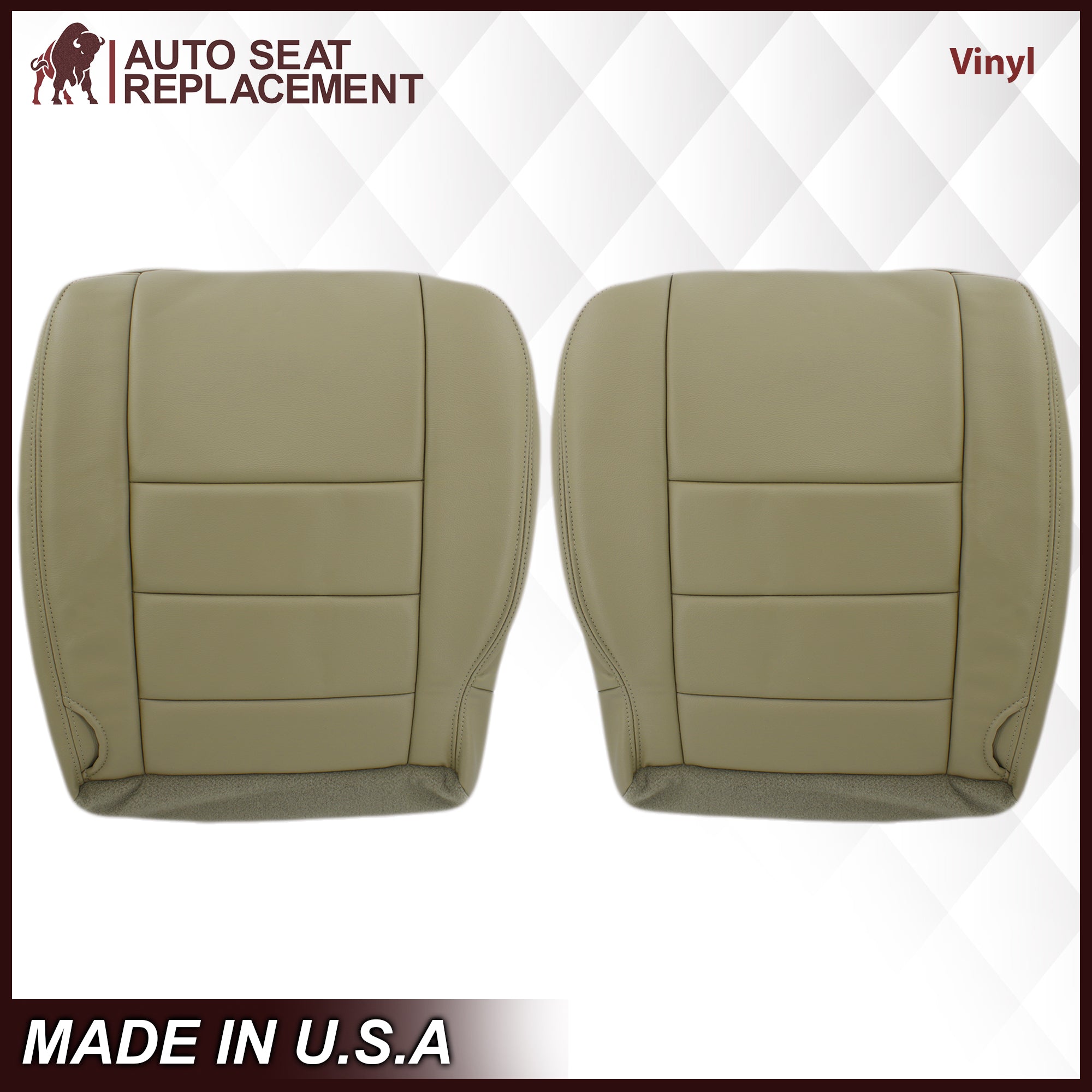 2002-2005 Ford Excursion Limited Tan Leather Seat Covers - Custom Fit Front & Rear Bench - Waterproof & UV Protection for Trucks & SUVs - Perfect for Road Trips, Camping & Off-Road Adventures